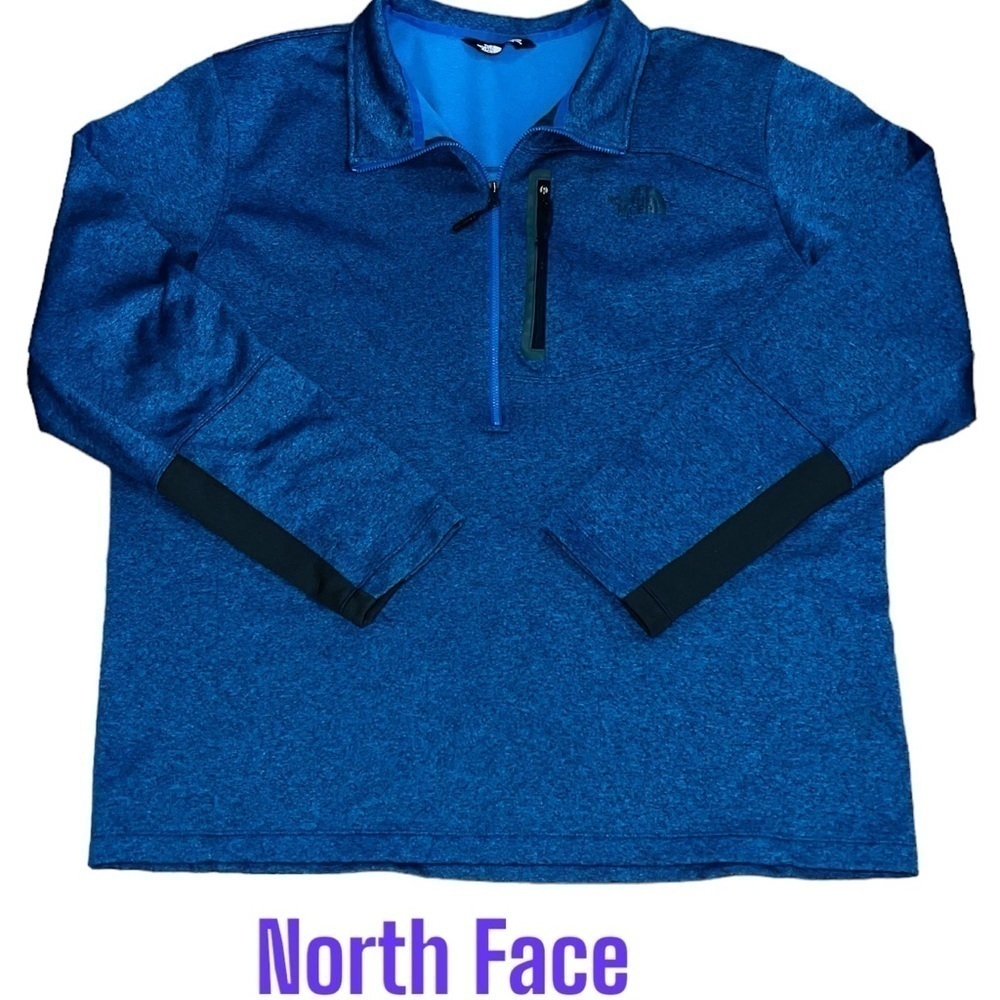 The North Face Jacket Men's XXL Blue 1/4 Quarter Zip Lightweight Pullover